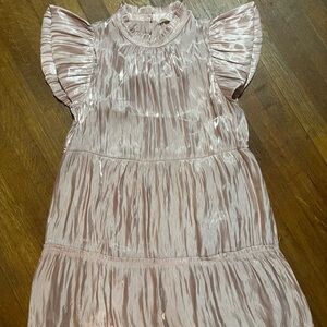 Elegant Pink Ruffled Women's Dress New In large